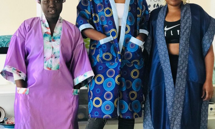 Girls from the SwaziSheroes Program in Eswatini with their kimonos